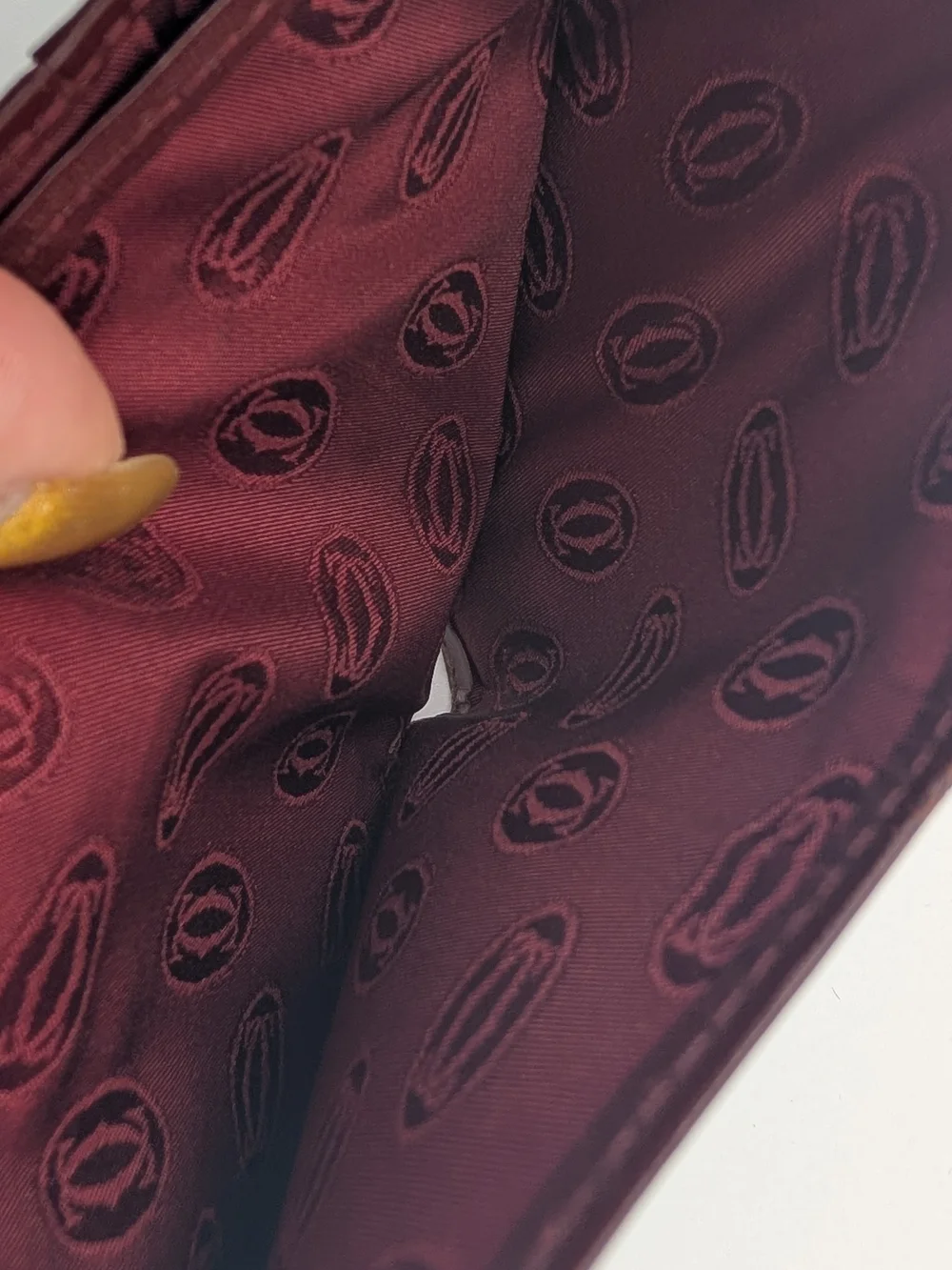 Cartier Leather Wallet with Gold Corners